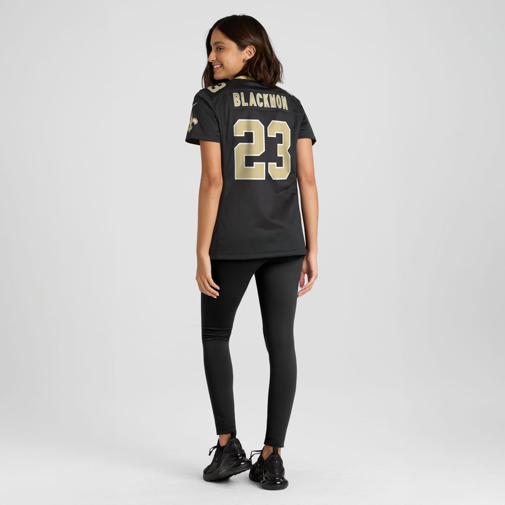 Women's New Orleans Saints Julian Blackmon Black Team Game Jersey