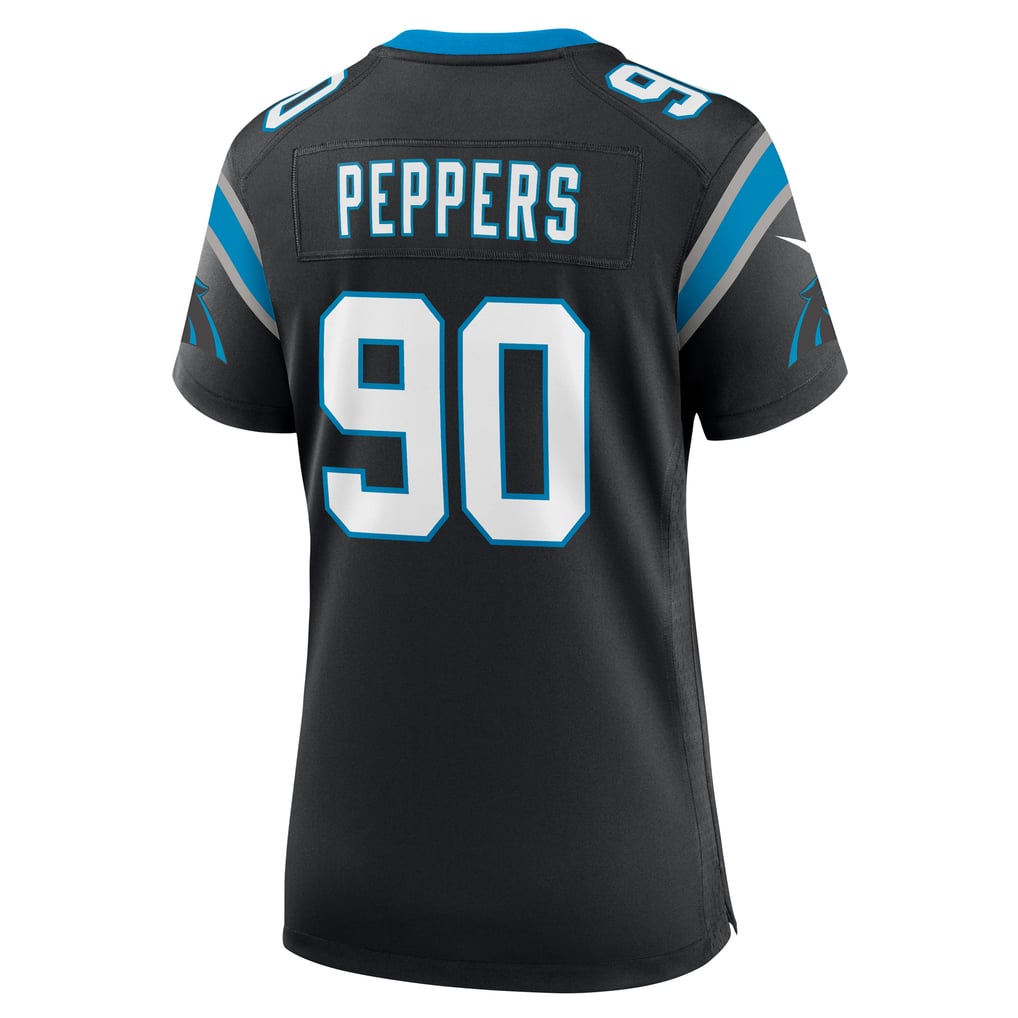 Women's Carolina Panthers Julius Peppers Black Retired Player Game Jersey