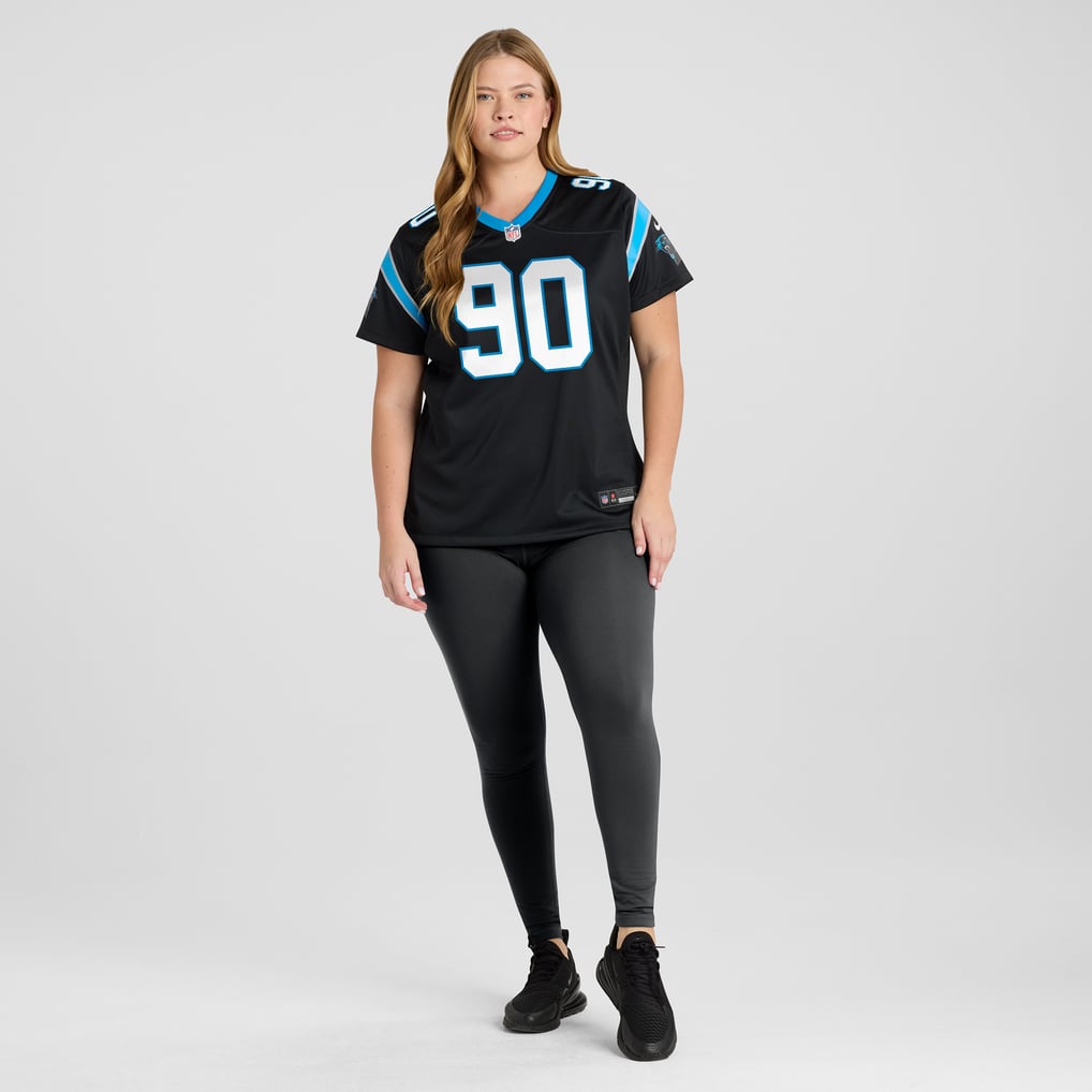 Women's Carolina Panthers Julius Peppers Black Retired Player Game Jersey
