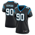 Women's Carolina Panthers Julius Peppers Black Retired Player Game Jersey