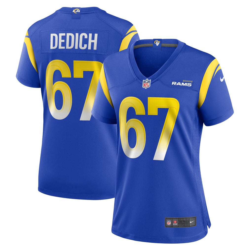 Women's Los Angeles Rams Justin Dedich Royal Game Jersey