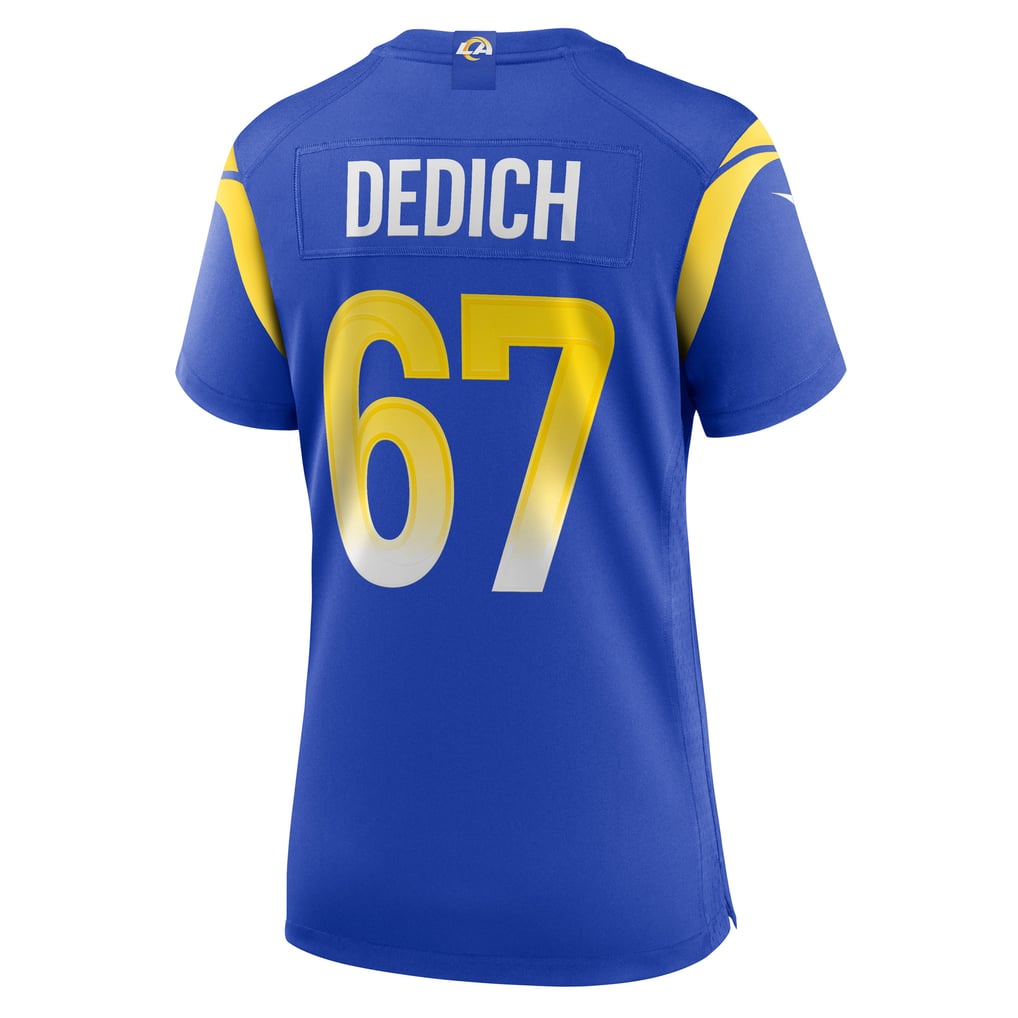 Women's Los Angeles Rams Justin Dedich Royal Game Jersey