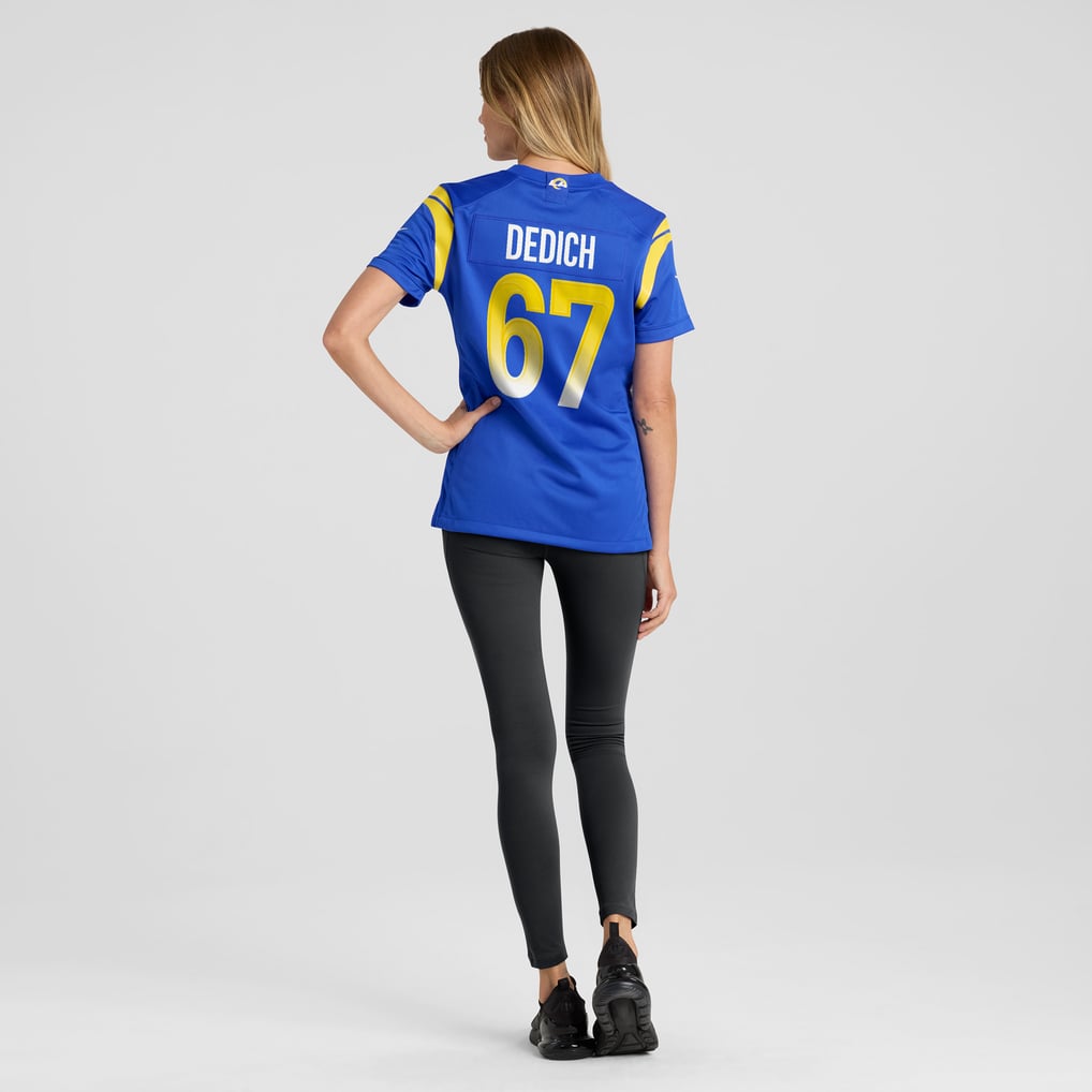 Women's Los Angeles Rams Justin Dedich Royal Game Jersey