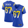 Women's Los Angeles Rams Justin Dedich Royal Game Jersey