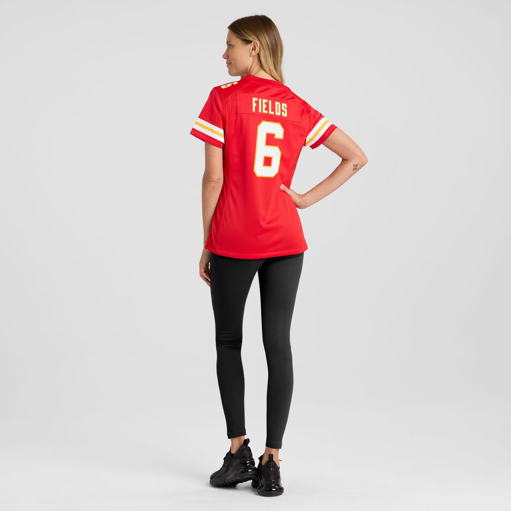 Women's Kansas City Chiefs Justin Fields Red Team Game Jersey