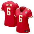 Women's Kansas City Chiefs Justin Fields Red Team Game Jersey