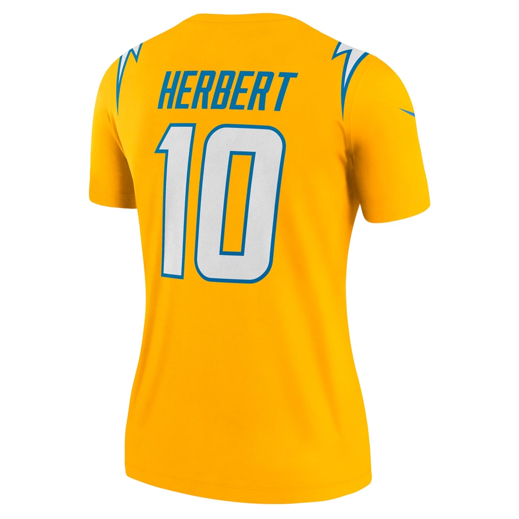 Women's Los Angeles Chargers Justin Herbert Gold Alternate Charger Power Legend Player Performance Top