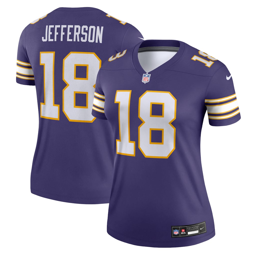Women's Minnesota Vikings Justin Jefferson Purple Alternate Legend Player Performance Top