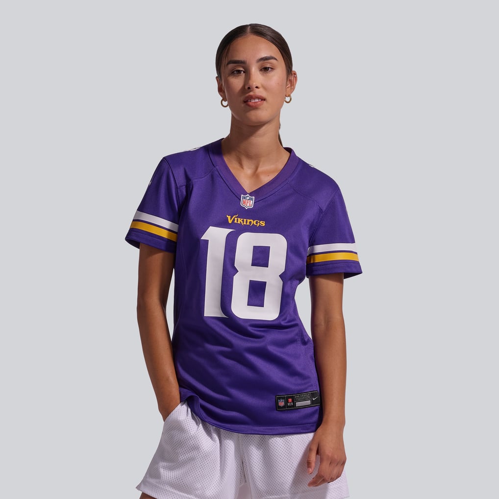 Women's Minnesota Vikings Justin Jefferson Purple Game Jersey