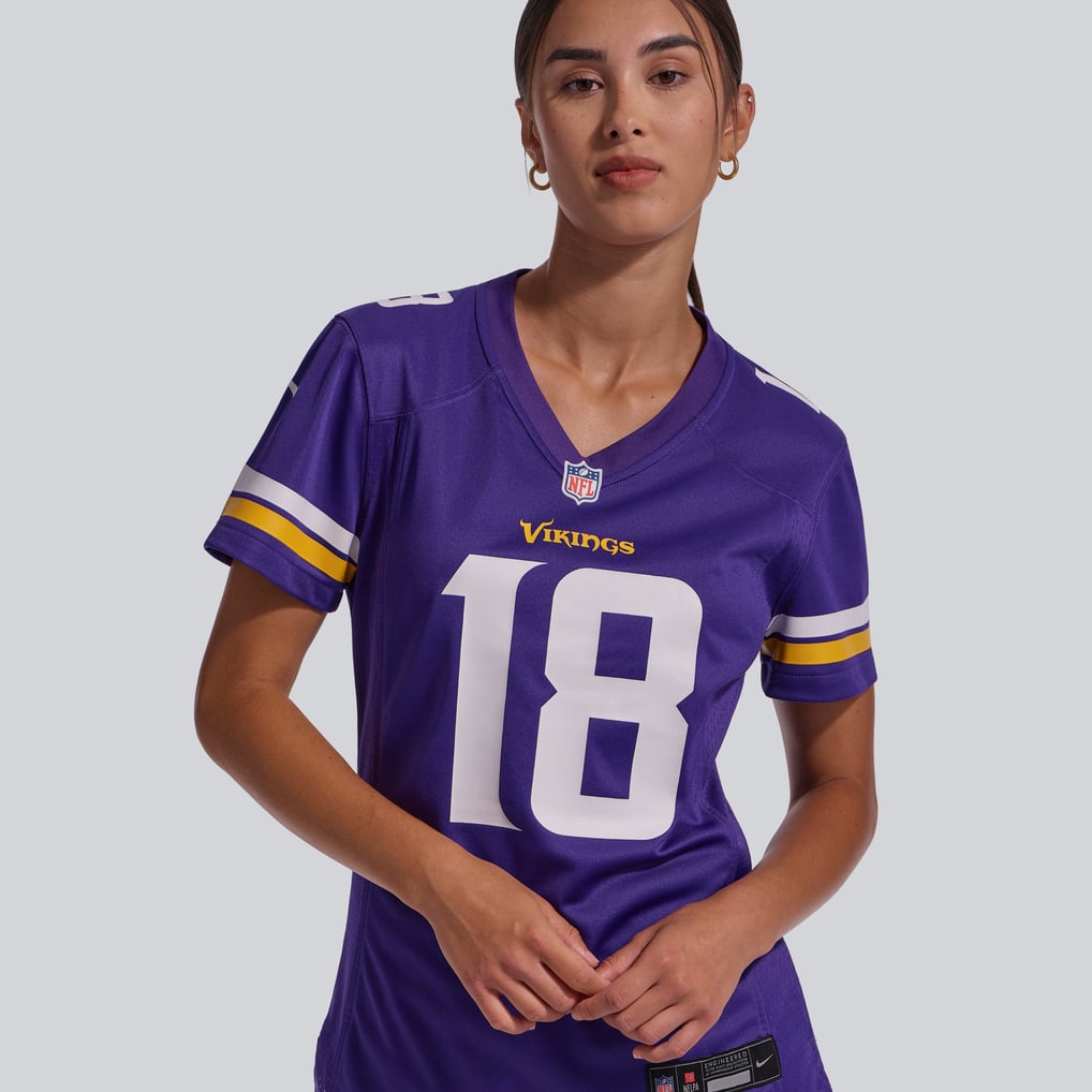 Women's Minnesota Vikings Justin Jefferson Purple Game Jersey