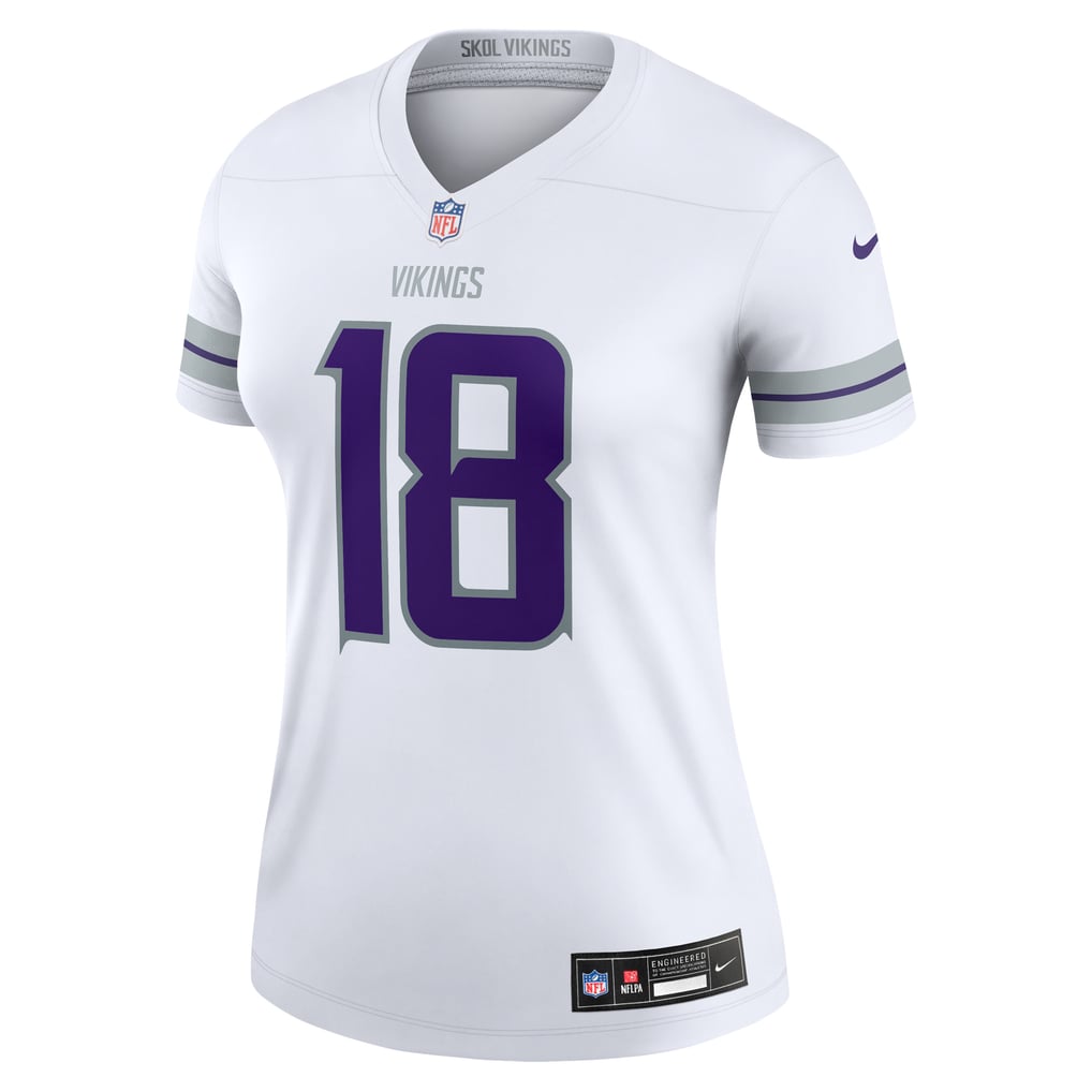 Women's Minnesota Vikings Justin Jefferson White Alternate Legend Player Performance Top