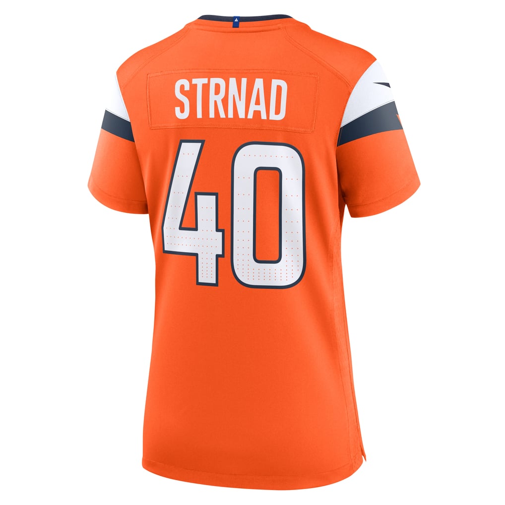 Women's Denver Broncos Justin Strnad Orange Team Game Jersey