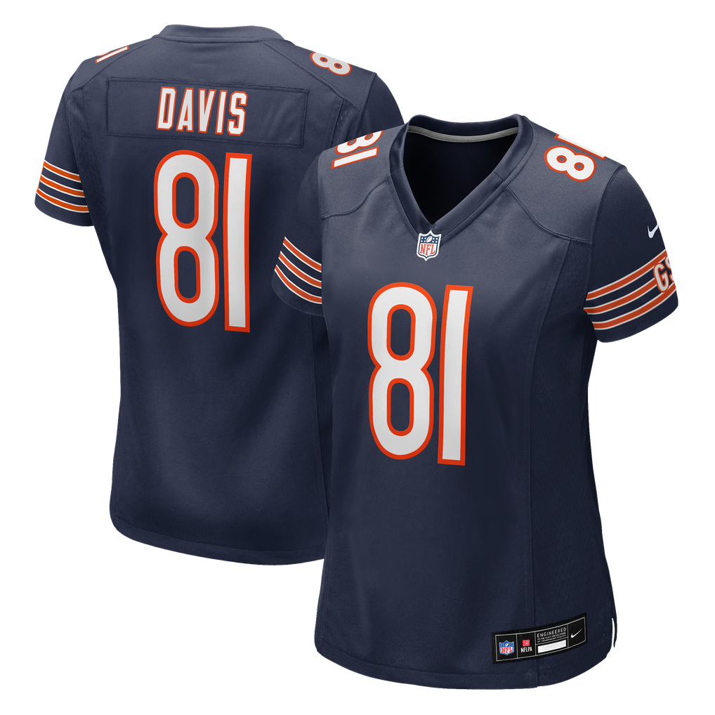 Women's Chicago Bears Kaden Davis Navy Team Game Jersey