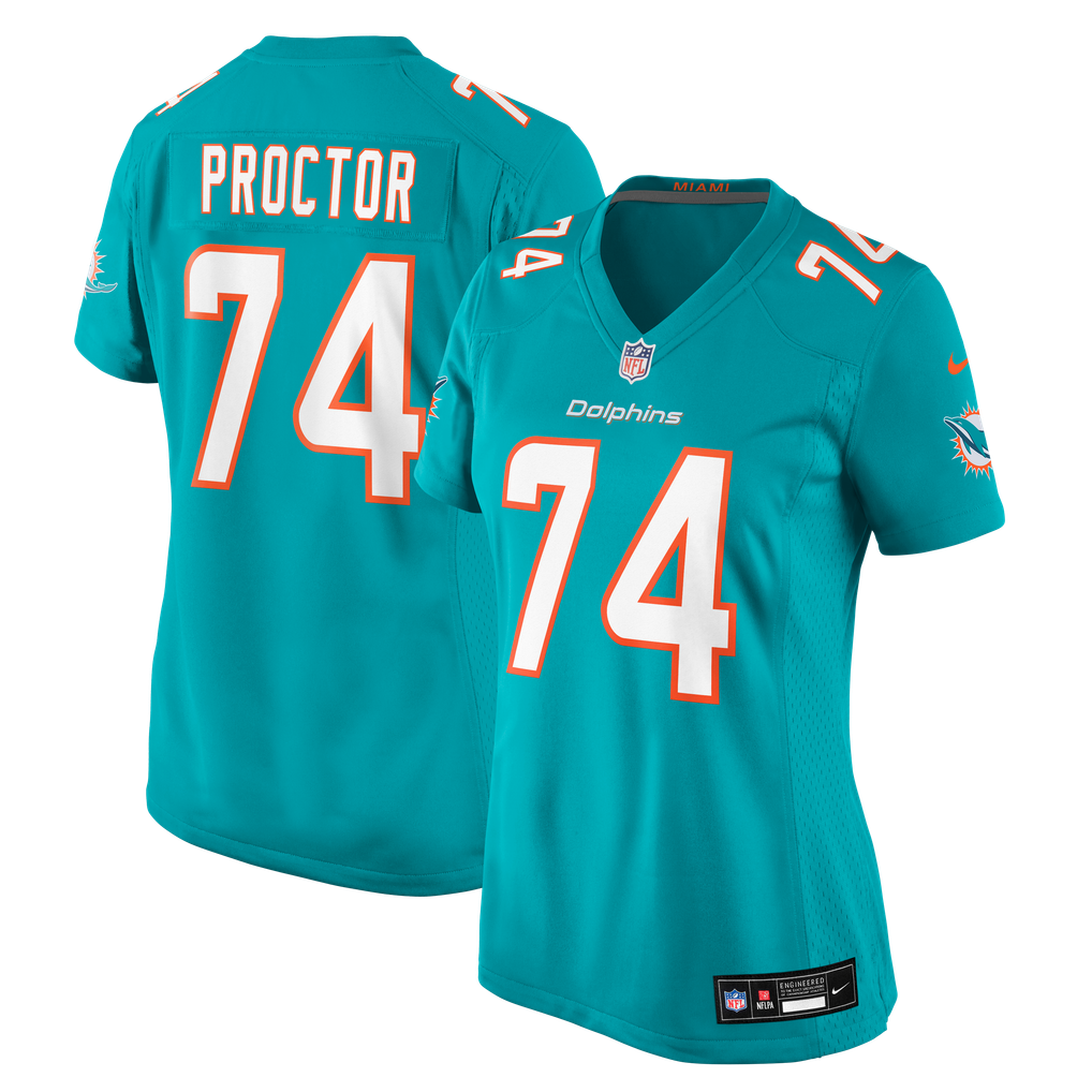 Women's Miami Dolphins Kadyn Proctor Aqua Team Game Jersey