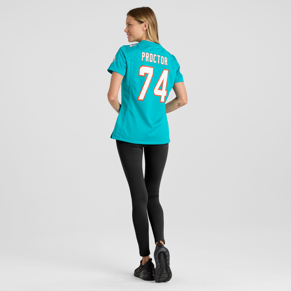 Women's Miami Dolphins Kadyn Proctor Aqua Team Game Jersey