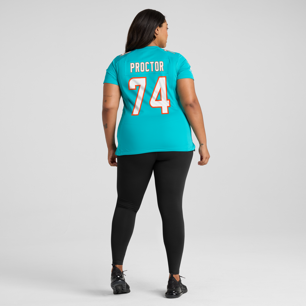 Women's Miami Dolphins Kadyn Proctor Aqua Team Game Jersey