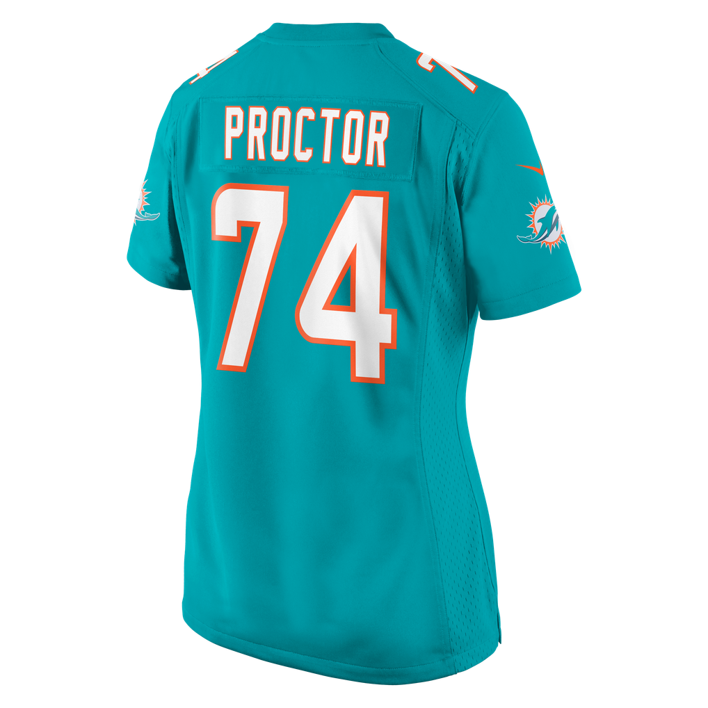 Women's Miami Dolphins Kadyn Proctor Aqua Team Game Jersey