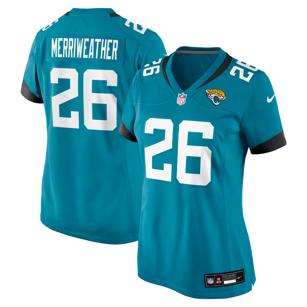 Women's Jacksonville Jaguars Kaevon Merriweather Teal Team Game Jersey