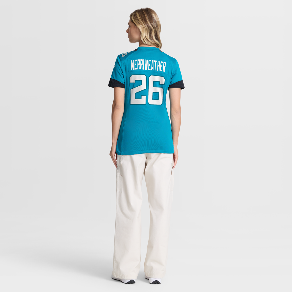 Women's Jacksonville Jaguars Kaevon Merriweather Teal Team Game Jersey