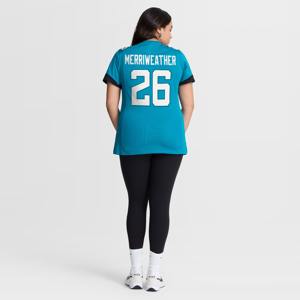 Women's Jacksonville Jaguars Kaevon Merriweather Teal Team Game Jersey