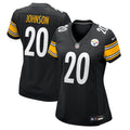 Women's Pittsburgh Steelers Kaleb Johnson Black Team Game Jersey