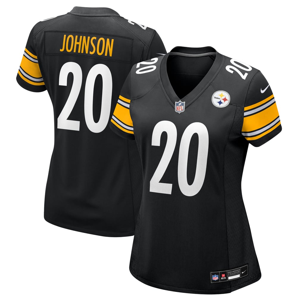 Women's Pittsburgh Steelers Kaleb Johnson Black Team Game Jersey