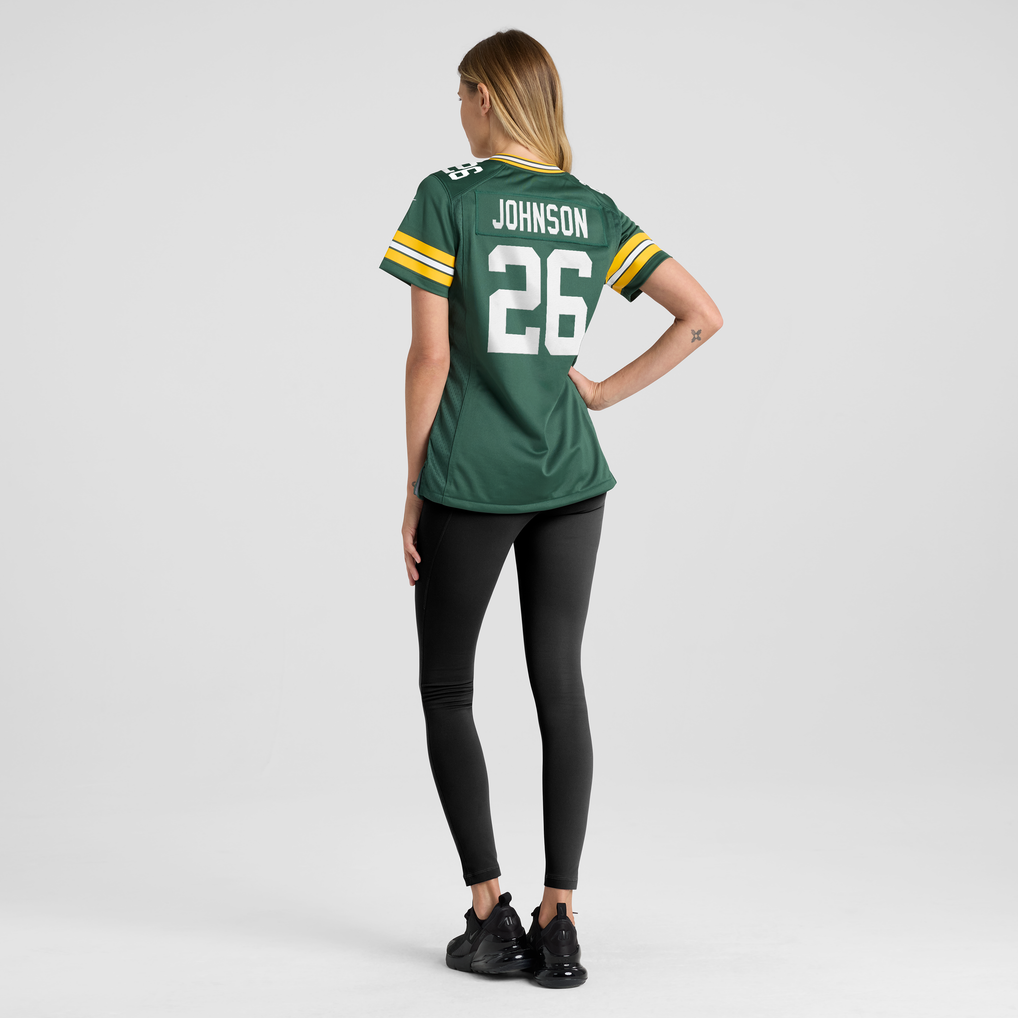 Women's Green Bay Packers Kaleb Johnson Green Team Game Jersey