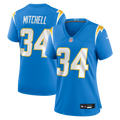 Women's Los Angeles Chargers Keaton Mitchell Powder Blue Team Game Jersey