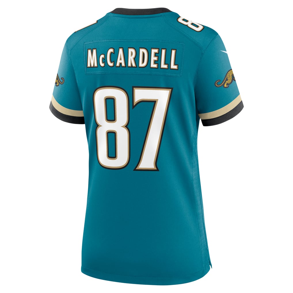 Women's Jacksonville Jaguars Keenan McCardell Teal Prowler Throwback Retired Player Game Jersey