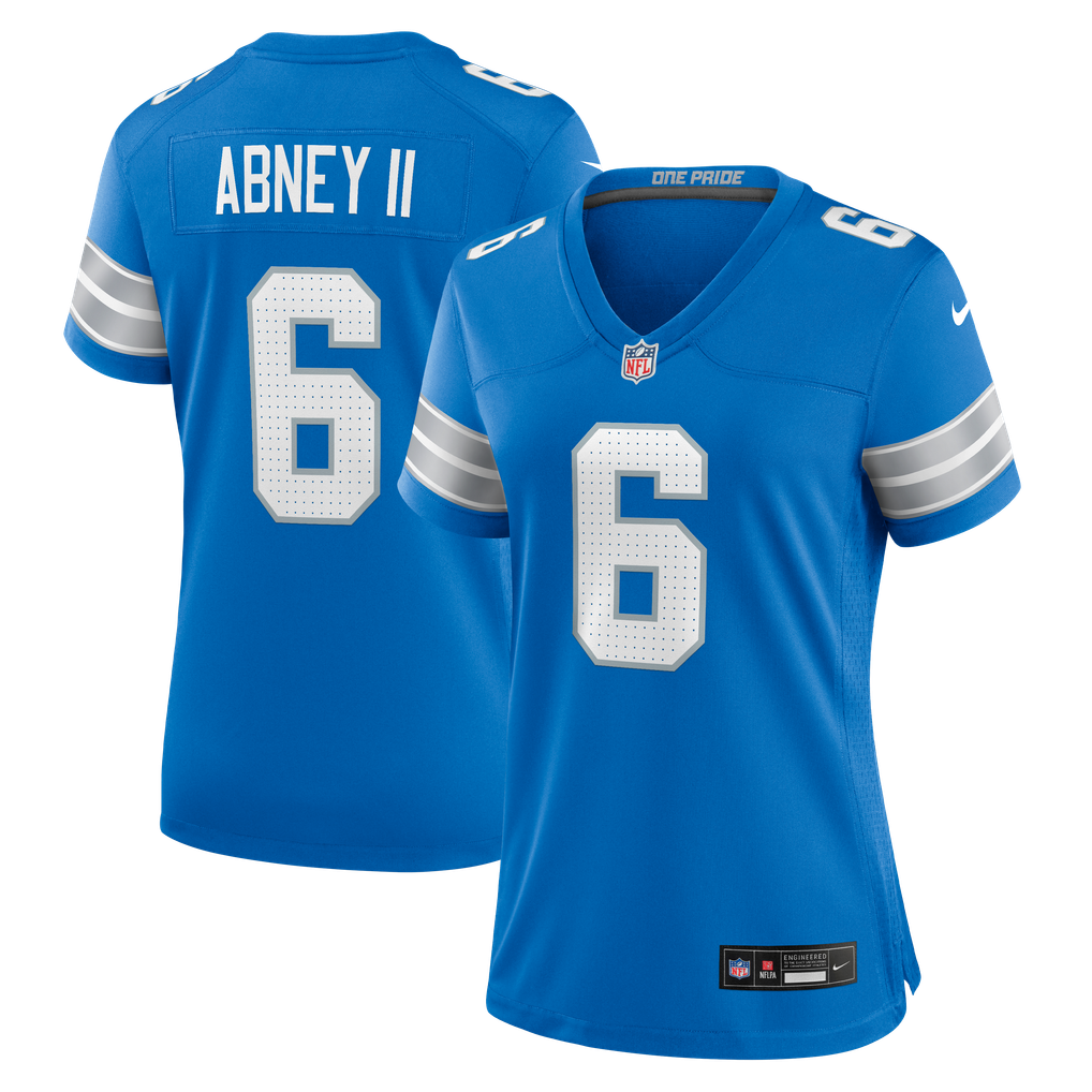 Women's Detroit Lions Keith Abney II Blue Team Game Jersey