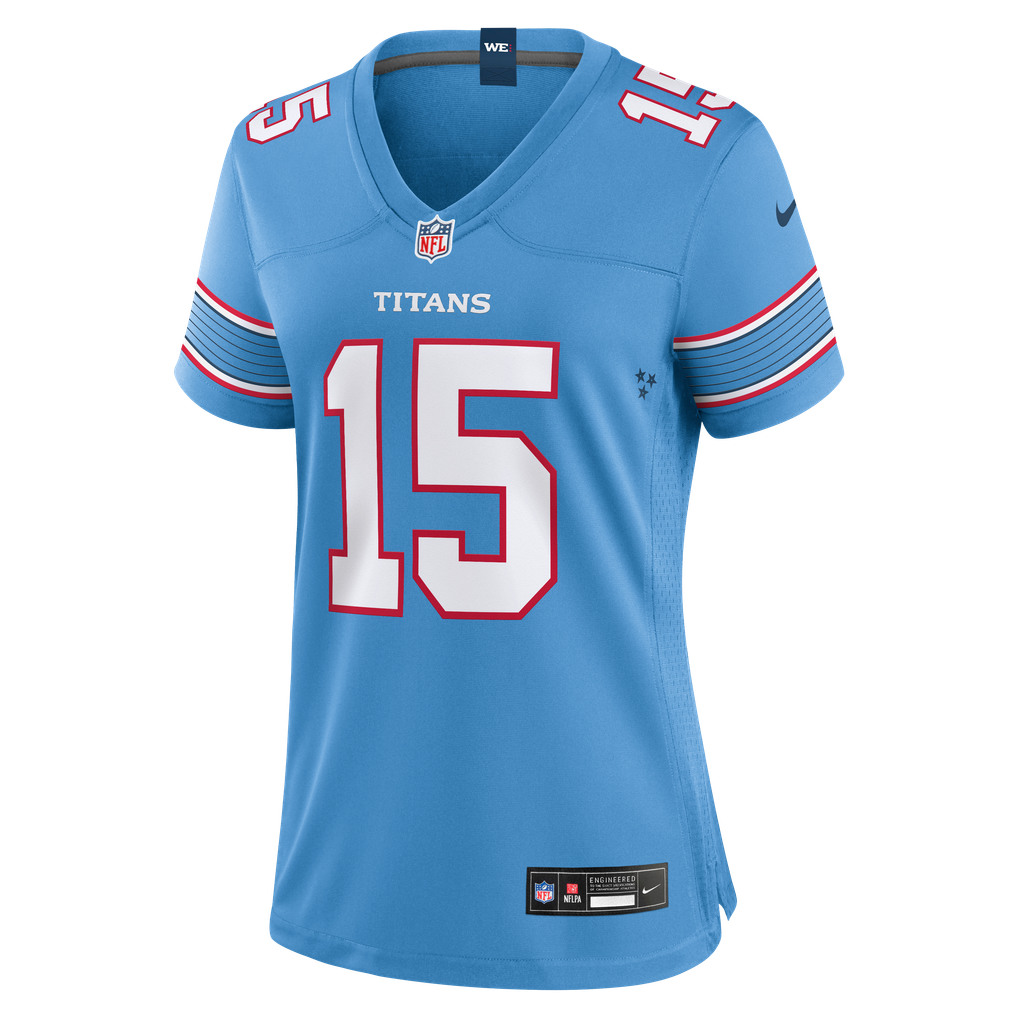 Women's Tennessee Titans Keldric Faulk Light Blue Team Game Jersey
