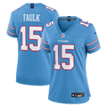Women's Tennessee Titans Keldric Faulk Light Blue Team Game Jersey