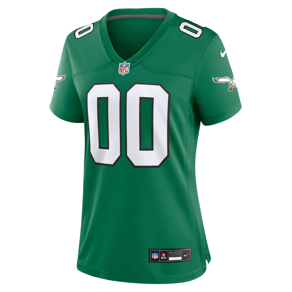 Women's Philadelphia Eagles Kelly Green Alternate Custom Game Jersey