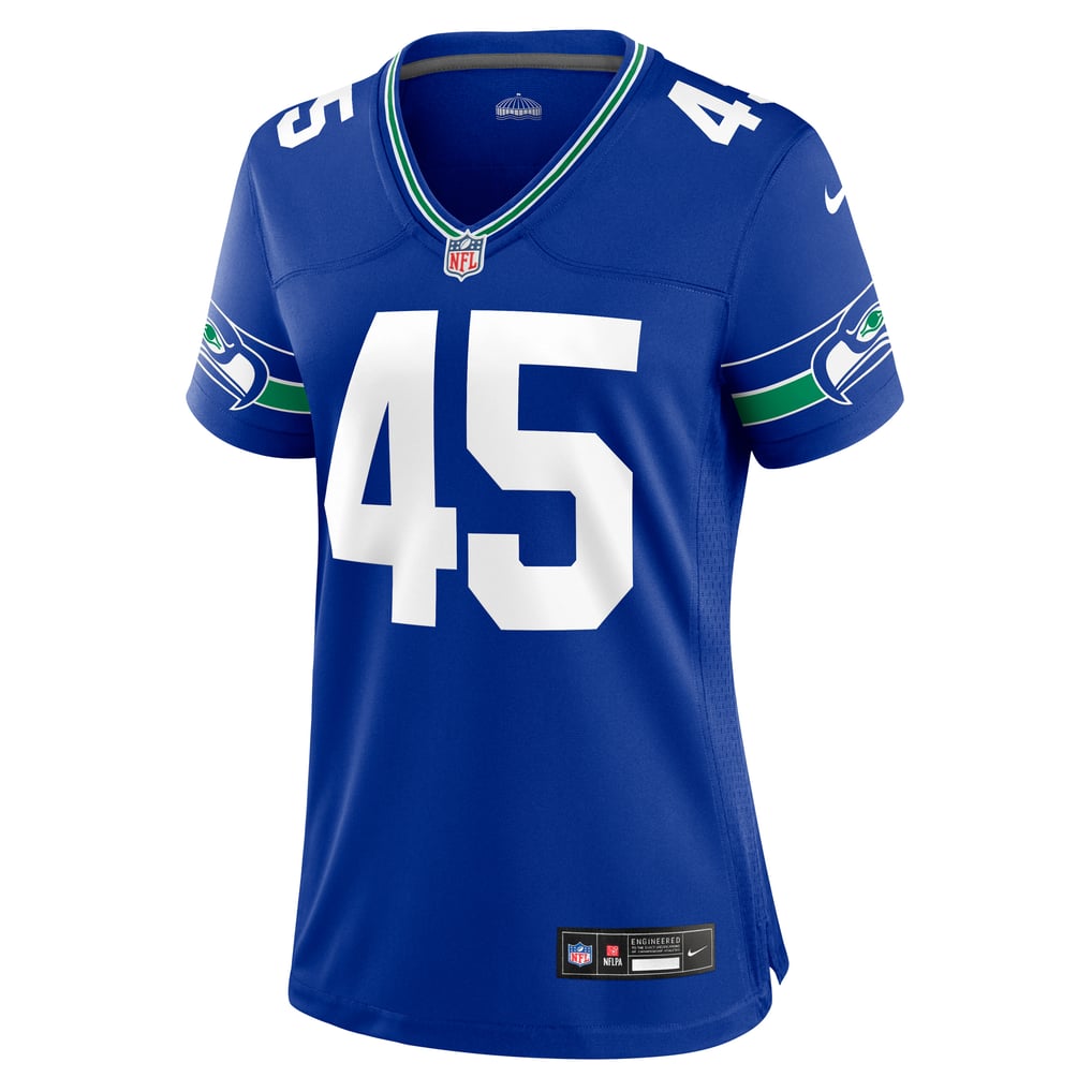 Women's Seattle Seahawks Kenny Easley Royal Throwback Retired Player Game Jersey