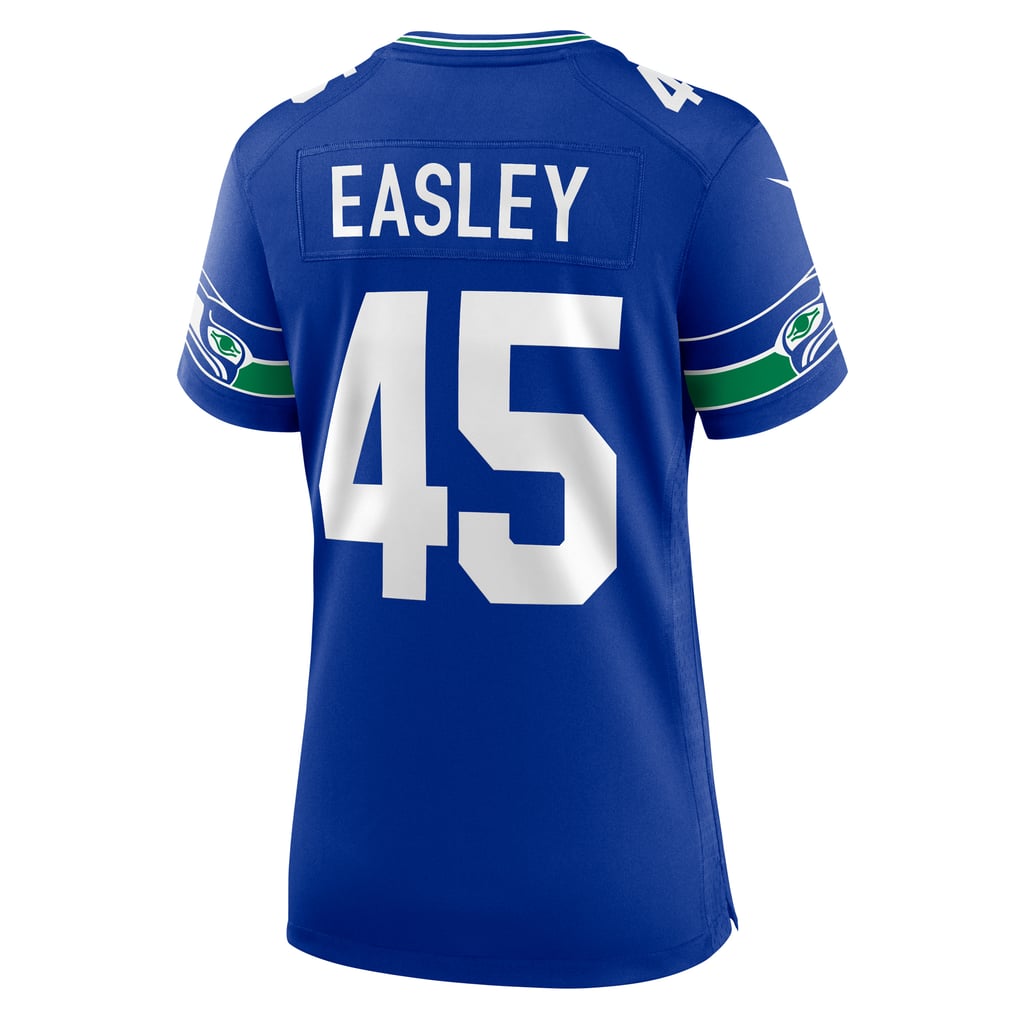 Women's Seattle Seahawks Kenny Easley Royal Throwback Retired Player Game Jersey