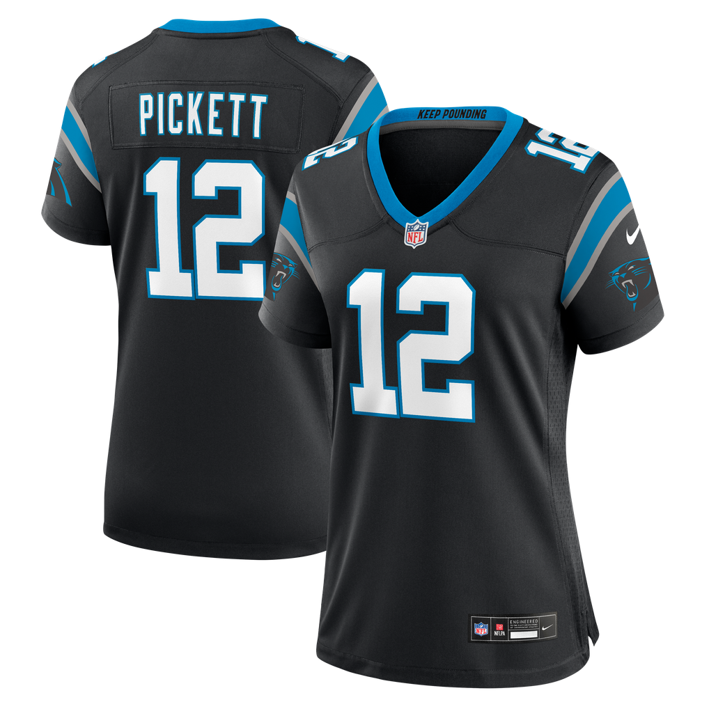 Women's Carolina Panthers Kenny Pickett Black Team Game Jersey
