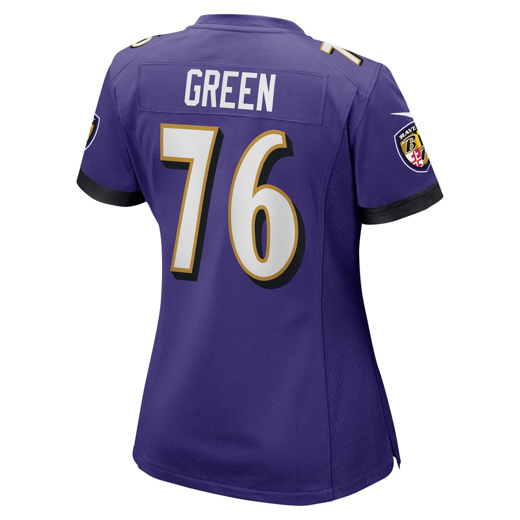 Women's Baltimore Ravens Kenyon Green Purple Team Game Jersey
