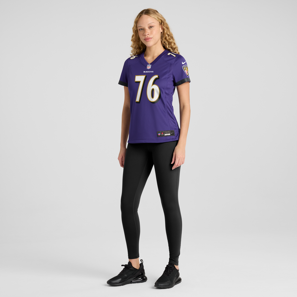 Women's Baltimore Ravens Kenyon Green Purple Team Game Jersey