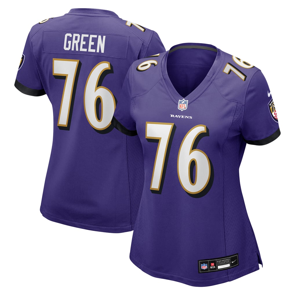 Women's Baltimore Ravens Kenyon Green Purple Team Game Jersey