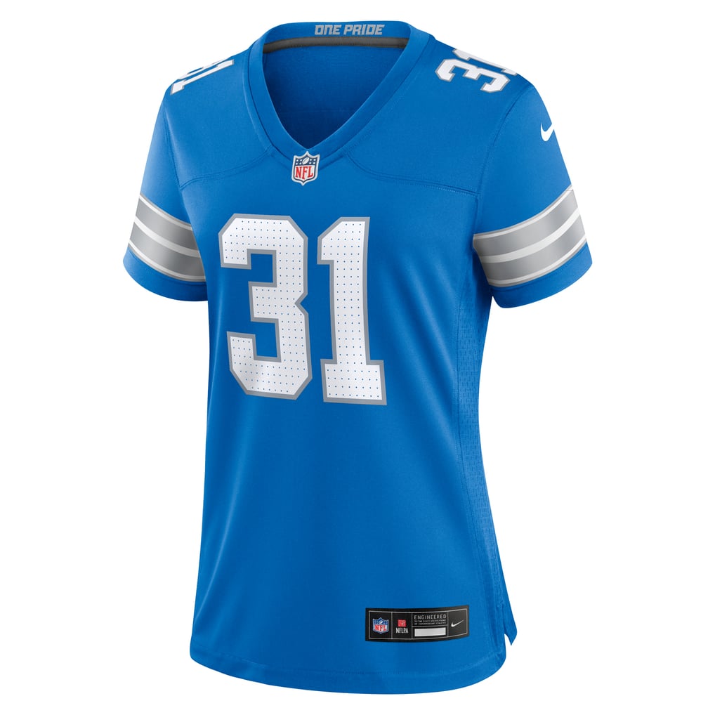 Women's Detroit Lions Kerby Joseph Blue Team Game Jersey