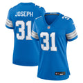 Women's Detroit Lions Kerby Joseph Blue Team Game Jersey