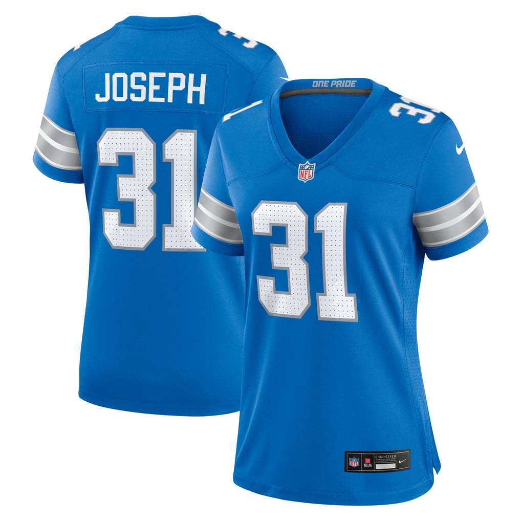 Women's Detroit Lions Kerby Joseph Blue Team Game Jersey