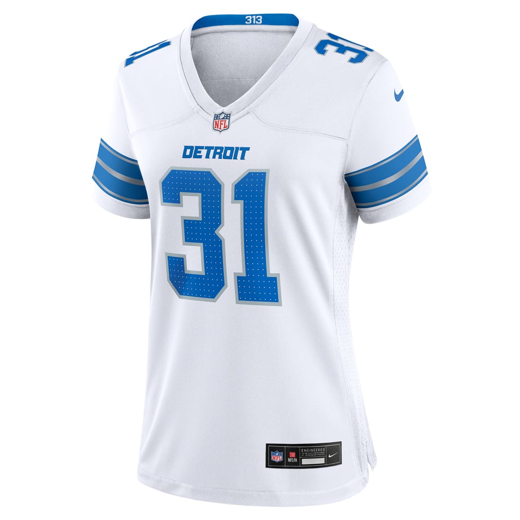 Women's Detroit Lions Kerby Joseph White Game Jersey
