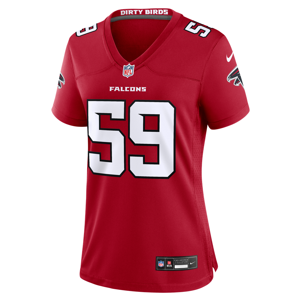 Women's Atlanta Falcons Keshawn Banks Red Team Game Jersey