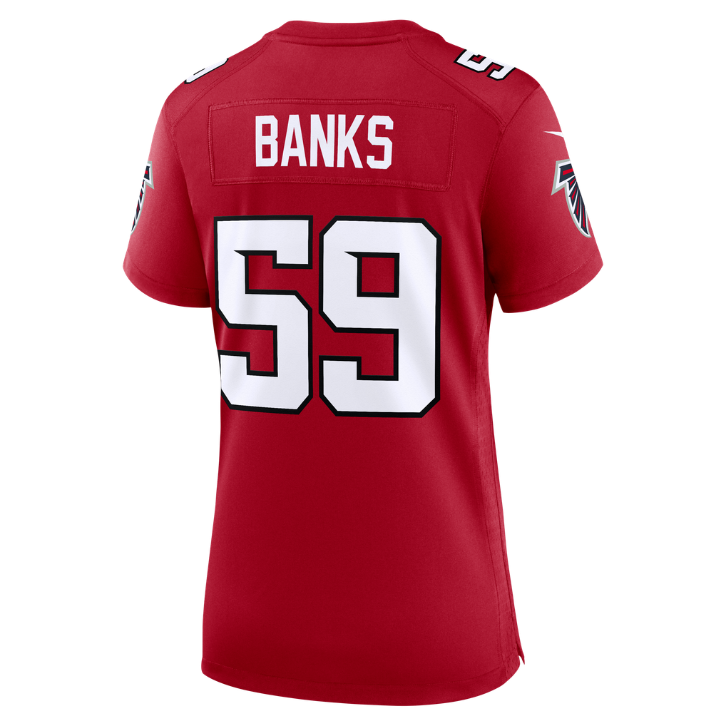 Women's Atlanta Falcons Keshawn Banks Red Team Game Jersey