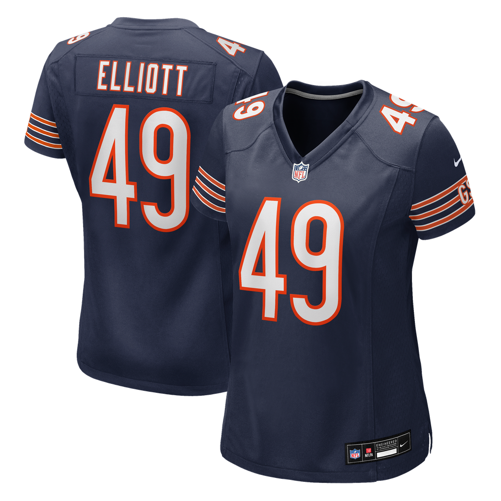 Women's Chicago Bears Keyshaun Elliott Navy Team Game Jersey