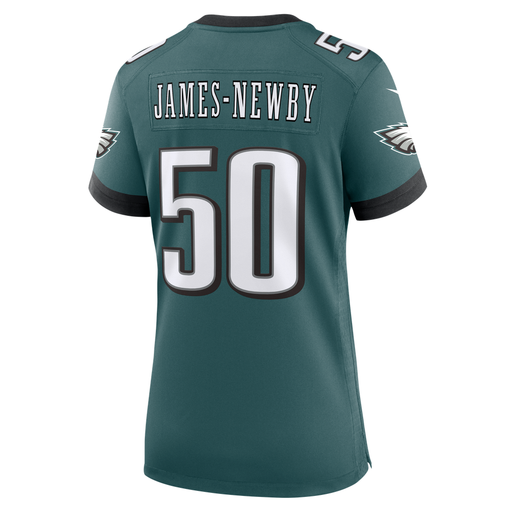 Women's Philadelphia Eagles Keyshawn James-Newby Midnight Green Team Game Jersey