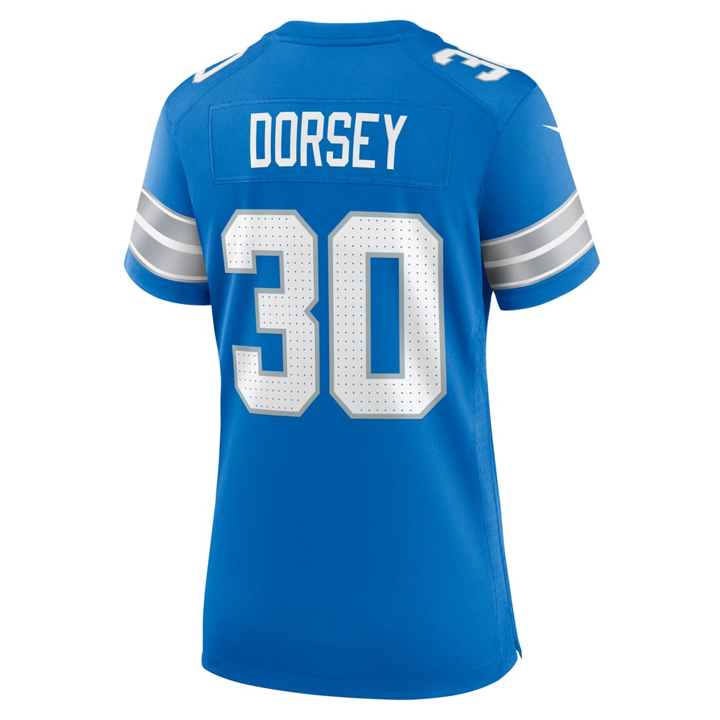 Women's Detroit Lions Khalil Dorsey Blue Team Game Jersey