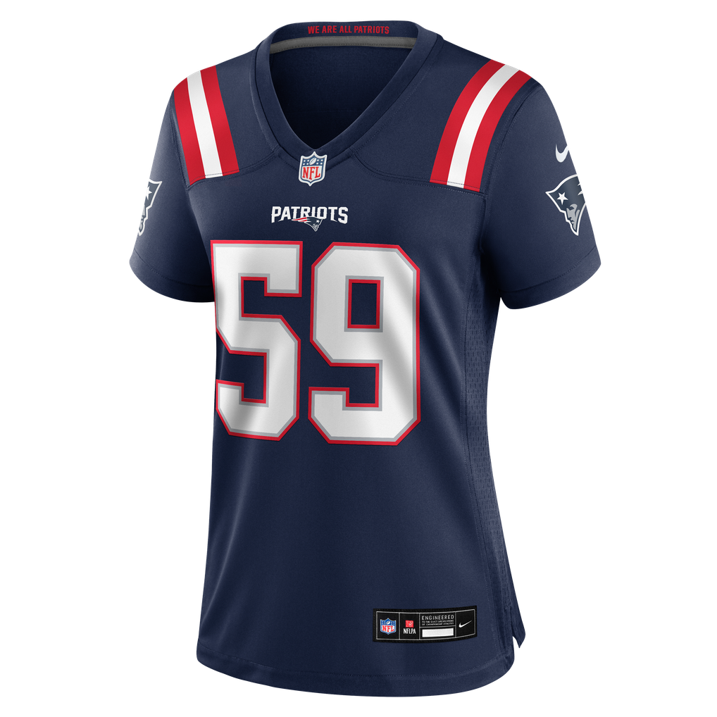 Women's New England Patriots Khalil Jacobs Navy Team Game Jersey