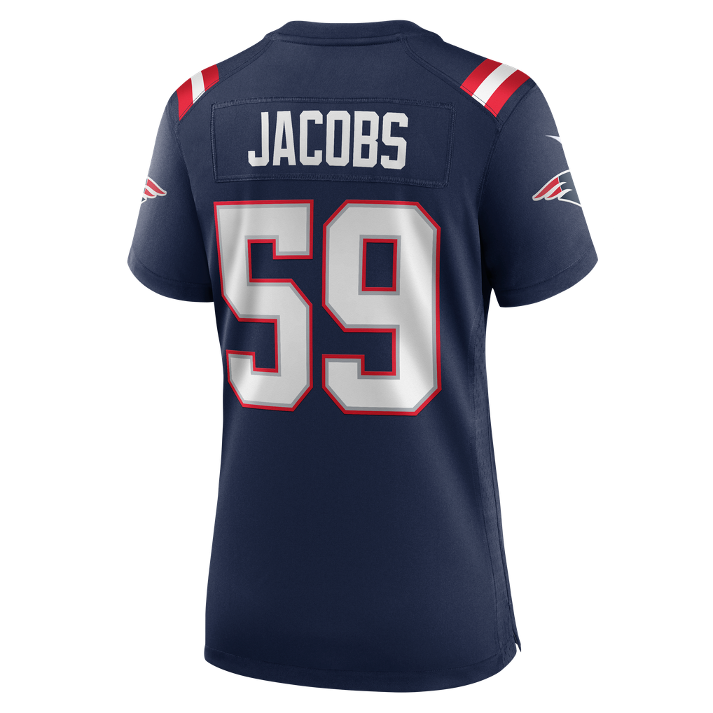 Women's New England Patriots Khalil Jacobs Navy Team Game Jersey